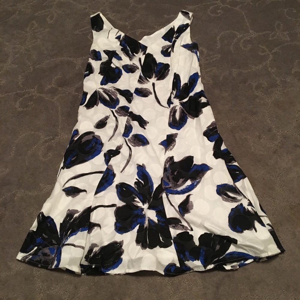 Black and Blue Patterned Sun Dress